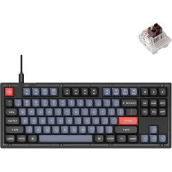 Keychron V3 Wired Custom Mechanical Keyboard, TKL Tenkeyless QMK/VIA Programmable Macro with Hot-swappable Keychron K Pro Brown 