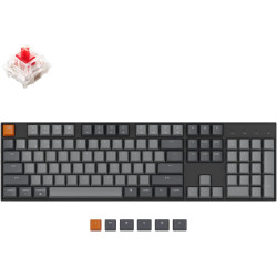 Keychron K10 Full Size Layout RGB Backlit Hot-Swappable Mechanical Gaming Keyboard for Mac Windows, Multitasking 104-Key Bluetoo
