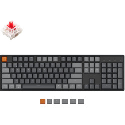Keychron K10 Full Size 104 Keys Bluetooth Wireless/USB Wired Mechanical Gaming Keyboard for Mac with K Pro Red Switch/RGB Backli
