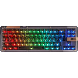 KiiBoom Phantom 68 65% Hot Swappable Crystal Gasket-Mounted Mechanical Keyboard, BT5.0/2.4GHz/USB-C Wired Wireless NKRO Gaming K