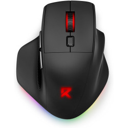 Redragon Large Wireless Gaming Mouse for Big Hands, Tri-Modes 2.4G/Bluetooth/Wired Rechargeable Ergo RGB Mouse with 2 Side Butto