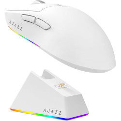 MechLands AJAZZ AJ139 V2 MC Gaming Mouse with Charging Base, Adjustable 12,000 DPI, PAW3311 Sensor, 3 Modes Wireless Mouse, 500m