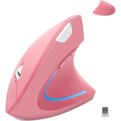 Wireless Mouse Ergonomic Vertical Ergo High Presion Optical Lightweight Cordless LED Light Large Cute Wireless Mouse for Laptop 