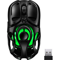 Wireless Gaming Mouse, Tri-Mode 2.4G/USB-C/Bluetooth 5.3 RGB Wireless Mouse, 10000 DPI, 60Hrs Battery, Ultra-Light Ergonomic Des