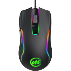 memzuoix Wired Gaming Mouse with RGB - 6 Adjustable DPI up to 12800, 6 Buttons, 12 Lighting Modes, Ergonomic Design with Anti-Sl