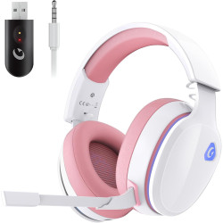 Gtheos 2.4GHz Wireless Gaming Headset for PS5, PS4 Fortnite & FPS Gamers, PC, Nintendo Switch, Bluetooth 5.3 Gaming Headphones w
