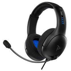 PDP LVL50 Wired Headset with Noise Cancelling Microphone: Black - PS5/PS4