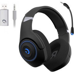 KAPEYDESI Wireless Gaming Headset, 2.4GHz USB Gaming Headphones for PS5, PS4,Switch,PC,Mac with Bluetooth 5.2, 40H Battery, ENC 