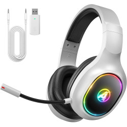 2.4GHz Wireless Gaming Headset with Wired Mode, 5.4 Bluetooth Gaming Headphones for PS5, PS4, PC, Switch, Mac, Computer, Over Ea