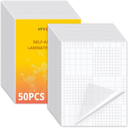 HTVRONT Self Adhesive Laminating Sheets - 50 Sheets, 9 x 12 Inches, No Machine Needed, Clear Laminating Sheets for Protecting and Preserving Documents, Photos, Menus,Stickers