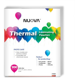Nuova Premium Thermal Laminating Pouches, 9" x 11.5"/Letter Size/3 mil, 200 Pack (LP200H)
