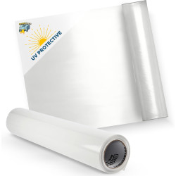 Self Laminating Film Anti-UV Vinyl (12”x15ft Glossy): Clear Vinyl Roll Laminating Paper - Self Adhesive Laminating Sheets, Sticker Laminate Sheets Waterproof, Self Laminating Sheets Transparent Vinyl