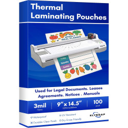 100 Pack Legal Size Laminating Sheets 8.5"x14" (9x14.5) - 3Mil Thick Clear Thermal Pouches for Documents, Compatible with All Laminators - Acid-Free & Bubble-Free Protection