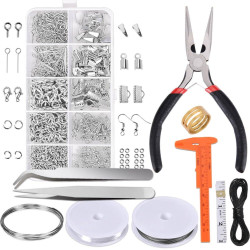 PAXCOO Jewelry Making Supplies Kit - Jewelry Repair Tool with Accessories, Pliers, Findings, and Beading Wires for Adults and Beginners