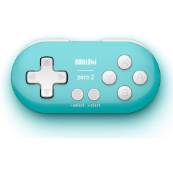 Nargos 8Bitdo Zero 2 Bluetooth Key Chain Sized Mini Controller for Nintendo Switch, Windows, Android and macOS (Turquoise Editio