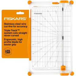 Fiskars Precision Paper Trimmer, Easy and Accurate Crafting Tool, Cuts Straight for Crafts, Cards, and More