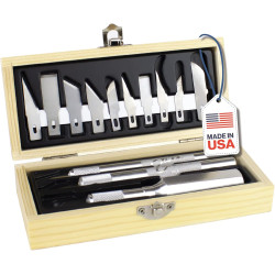 Excel Blades Craftsmen Set, 13-Piece Precision Craft Knife Set With Case – Includes Light To Heavy Duty Handles And Assorted Blades For Crafting, Scrapbooking, DIY, And Precision Cutting