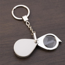 10X Magnifying Glass Keychain, High Power Optical Lens Portable Pocket Magnifier for Electronics Repair, Jewelry, Antique Viewing