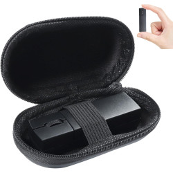 elec Space Wireless Mini Finger Mouse - Silent Dual-Mode Bluetooth & 2.4GHz, Ergonomic Portable PC Mice with Case, Compatible with MacBook and Chromebook