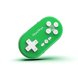 ShanWan Bluetooth Gamepad Keychain Sized Mini Controller for Switch, Windows, Android, iOS & PS4（green）