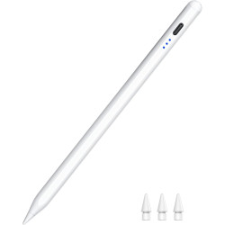 Stylus Pen for iPad 2018-2025, 15 Mins Fast Charging Magnetic Pencil (1st Generation) with Tilt Sensitivity & Palm Rejection for iPad 6-8/9/10/11, Air 3/4/5/M2/M3, Mini 5/6/7, Pro 11/12.9/M4/M5