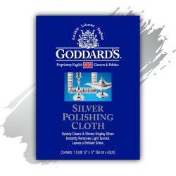 Goddard's Silver Polishing Cloth for Jewelry, Remove Tarnish on Plated or Sterling Silver, Gold, Antiques, and Leaves Tarnish Protection, 1 Cloth