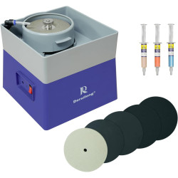 Deruilong 4” Flat Grinding Machine - Grinding Equipment - Shaping and Polishing Tools, Mineral Rock Polishing Machines, Grinding Machines, Includes Rock Mineral Polishing Machine Accessory Kit