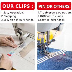 60 Pack Premium Assorted Color Craft Clips for Sewing Quilting DIY Notions Supplies