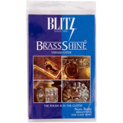 Blitz 21025 Brass Tarnish Eater Cloth-Single-Ply, Treated, 2 Pack