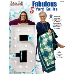 Fabric Cafe 2025 Fabulous 5-Yard Quilts - 8 New Printed Patterns - Simple Quilting Method - Queen/King Size Enlargement
