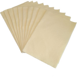 10 Sunshine Silver Polishing Cloth for Sterling Silver, Gold, Brass and Copper Jewelry Polishing Cloth