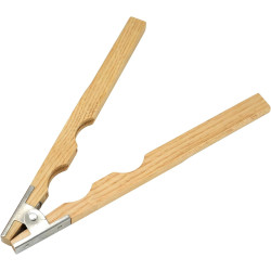 Wood Ring Holder Hand Clamp 8-Inch Wooden Grinding Handle for Jewellery Making, Lightweight Tool with Metal Hinged Spring - Professional Quality for Polishing and Grinding Rings