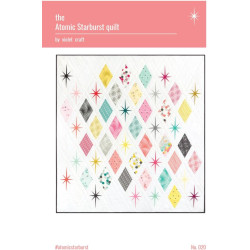 The Atomic Starburst Quilt - Foundation Paper Piecing Pattern - 62" x 66" Quilt