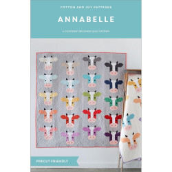 Annabelle Cow Quilt Pattern - Cotton and Joy Patterns - A Confident Beginner Quilt Pattern - precut Friendly