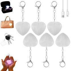2/4/6/8/10Pack Purse Light Handbag Light, Love Wallet Tote Bag Touch Sensing Lights for Inside Purse, Heart Purses Lights Keychain, Rechargeable LED Automatic Glow Lamp with Sensor Activated (A-6Pc)