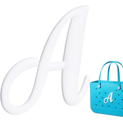 Bag Charms for Bogg Bag Accessories, Customizable Alphabet Letters for Bog Bag Original Models Rubber Beach Tote-(Pink/White/Black) Letters