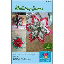 Poorhouse Quilt Designs Holiday Stars Ptrn