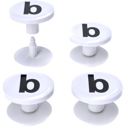 4-Pack Replacement Buttons with B for Bogg Bag Handle Strap. Compatible with Bogg Bag Beach Tote Handles. Fix Your Bogg Bag Handle Quickly and Easily with Replacement Rivets