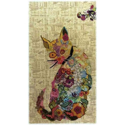 Purrfect Cat Collage Applique Quilt Pattern by Laura Heine from Fiberworks Inc. 21" x 35" - LHFWPUR