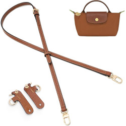 Purse Straps Replacement, Leather Handbag Crossbody Shoulder Strap Kit Adjustable for Mini Longcamp Tote Bag Women