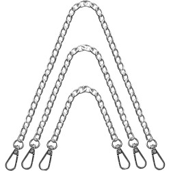 Yiaizhuo 3 Pack (16",36",48") Silver Purse Chain Strap Bag Chains for Handbags