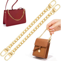 shynek Purse Chains, 2PCS Strap Extender, Gold Belt Chain, Short Chain for Crossbody Bags, Handbags