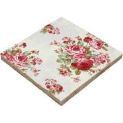 Layer Cakes 10 inch Squares for Quilting, Pre-cuts 42Pcs Vintage Floral Print Cotton Fabric Squares 10x10 inch Layer Cakes, Layer Cake Fabric Clearance for Quilting 10 inch