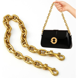 AIERSA Gold Chain for Purse,18‘’ Purse Chains for Handbags,Chunky Purse Chain,Gold Chain Purse Strap, Antique Gold Bag Chain for Purse Chain Accessories