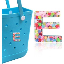 Letter Charms for Bogg and Simply Southern Bags - Alphabet Sequin Lettering Accessories, Insert Decorative Letters for Handbag, Beach Tote