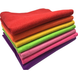 Misscrafts 7pcs 18" X 18" 1.4mm Thick Soft Felt Nonwoven Fabric Sheet Pack DIY Craft Patchwork Sewing Squares Assorted Colors(Summer)