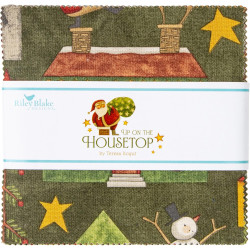 Teresa Kogut Up on The Housetop 5" Stacker 42 5-inch Squares Charm Pack Riley Blake 5-14730-42