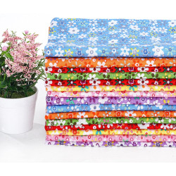 Kingdder 15 Pcs 20 x 20 Inch Cotton Fabric Floral Square Quilting Patchwork Flower Fabric Fat Quarter Colorful Printed Square Patchwork Fat Bundles for DIY Crafts Cloths Handmade Accessories Supplies