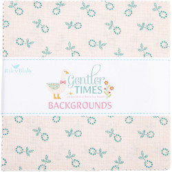 Lori Holt Gentler Times Backgrounds 5" Stacker 42 5-inch Squares Charm Pack Riley Blake 5-16470B-42
