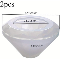 2 Pcs 3D Silicone Mold, Transparent Dried Flower Decoration Epoxy Resin Mold, Suitable for Jewelry Pendant Making, Decorative Crafts Gift Handmade Tools